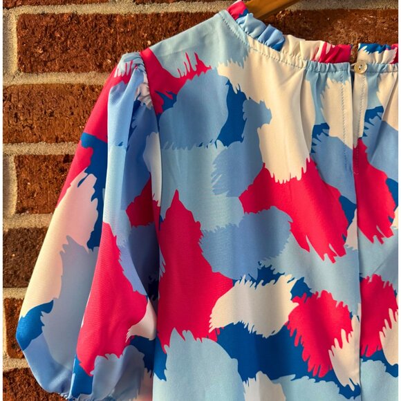 Michelle McDowell Abstract Puff Sleeve Top - Picture 6 of 9